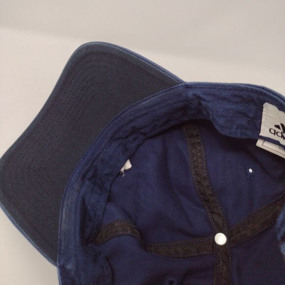 Adidas Slideback Hat Blue OSFA Adjustable Embroidered Vented Holes Cotton - Picture 7 of 9